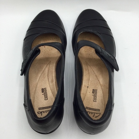 Clarks Cushion Soft Smart Shoes Everlay Kennon  Mary Jane Black Size 7 - Picture 8 of 14